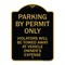 Signmission Parking by Permit Violators Towed Away Vehicle Owners Expense Alum Sign, 24" L, 18" H, BG-1824-23451 A-DES-BG-1824-23451 - alternate 1